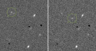 telescope image showing asteroid