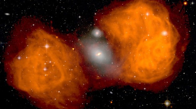 Radio-wavelength emitting lobes in the galaxy Fornax A