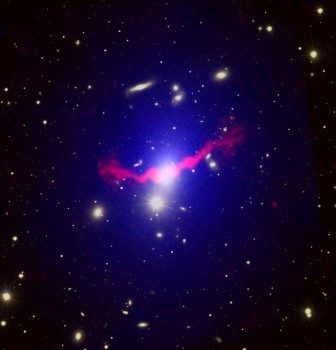 A Chandra X-ray Observatory and multi-wavelength image of a cluster of ...