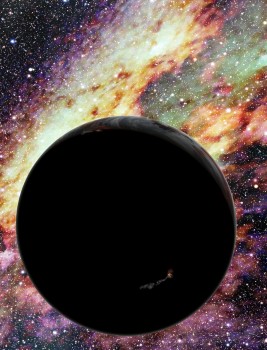 In this artist’s conception, a runaway planet zooms through interstellar space. New research suggests that the supermassive black hole at our galaxy’s center can fling planets outward at relativistic speeds. Eventually, such worlds will escape the Milky Way and travel through the lonely intergalactic void. In this illustration, a glowing volcano on the planet’s surface hints at active plate tectonics that may keep the planet warm. Credit: David A. Aguilar (CfA)