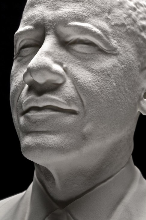 3-D–printed bust of President Obama created by the Smithsonian using 3-D scanning technology (Photo courtesy of Digital Program Office / Smithsonian Institution)