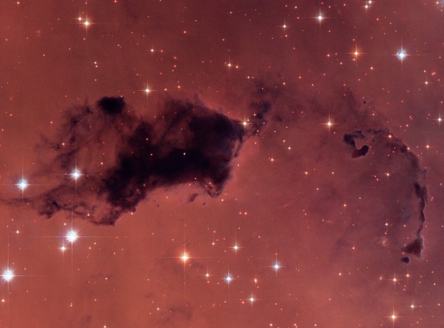  This Hubble image features dark knots of gas and dust known as "Bok globules," which are dense pockets in larger molecular clouds. Similar islands of material in the early universe could have held as much water vapor as we find in our galaxy today, despite containing a thousand times less oxygen. (Photo by NASA, ESA, and The Hubble Heritage Team) 