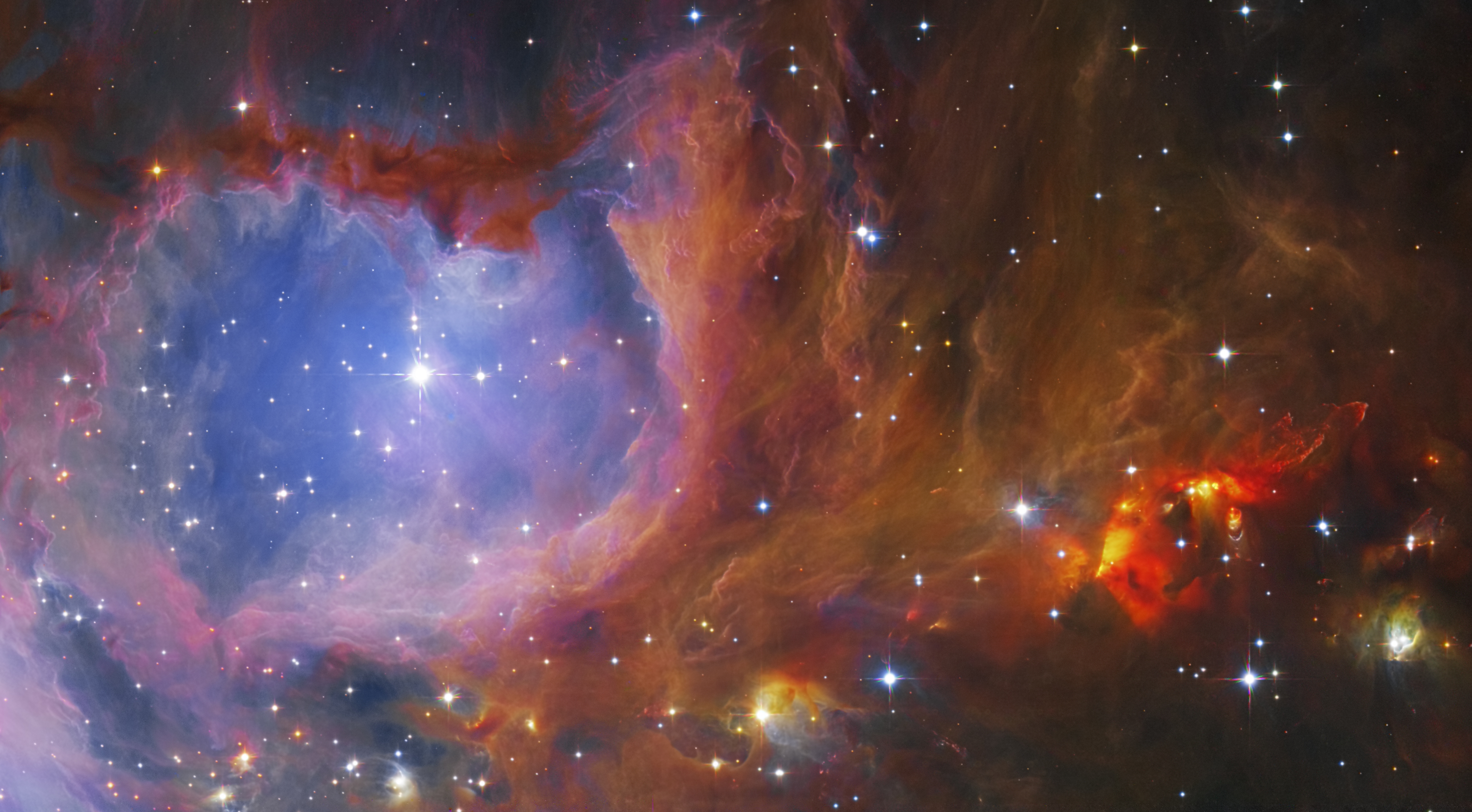 A View of Clouds of Cosmic Dust in the Region of Orion