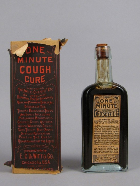 One Minute Cough Cure, 1894–1906, National Museum of American History