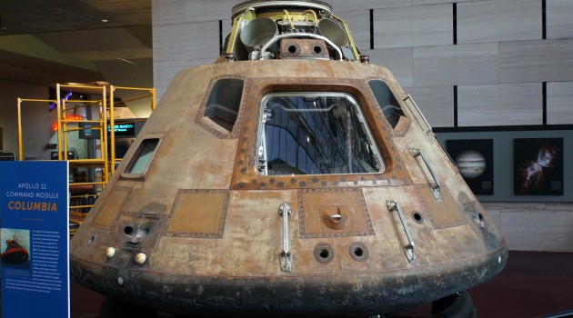 The Apollo 11 Command Module Columbia on exhibit at the Smithsonian’s National Air and Space Museum in Washington, D.C. (credit: John Gibbons)