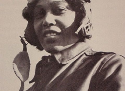 Janet Harmon Bragg in her flight suit, c. 1930s, by unidentified photographer, Smithsonian 
Institution Archives, RU 9545, Still image from Video History Interview Session 1 Tape 1.