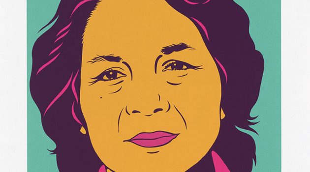 Dolores Huerta by Barbara Carrasco. Silkscreen 1999. National Portrait Gallery, Smithsonian 
Institution, 1999 Barbara Carrasco. Courtesy of the National Portrait Gallery.